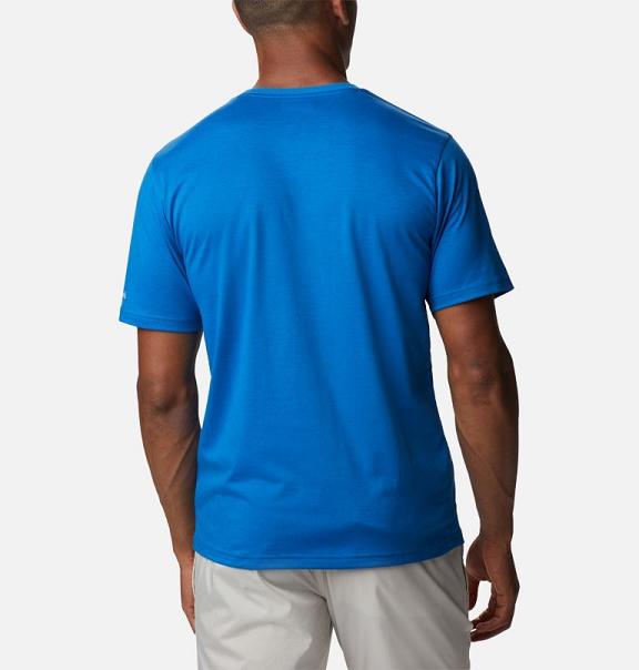 Columbia Sun Trek T-Shirt Blue For Men's NZ46873 New Zealand